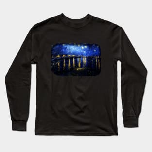 Starry Night over the Rhone by Vincent van Gogh Long Sleeve T-Shirt